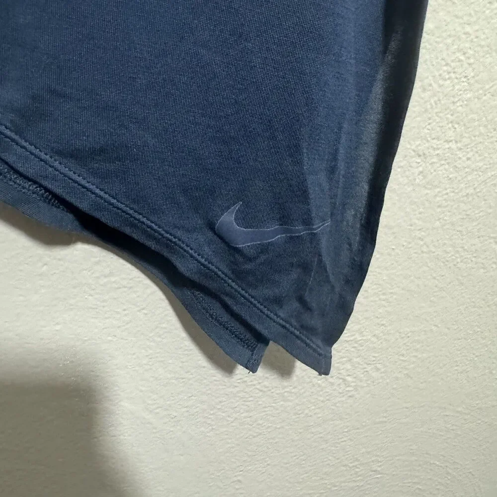 Nike Womens Side Tie Tank Top Navy Blue Sz XS Athletic Yoga Running